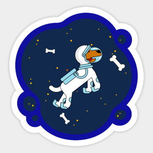 Dog in space Sticker